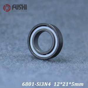 6801 Full Ceramic Bearing ( 1 PC ) 12*21*5 mm Si3N4 Material 6801CE All Silicon Nitride Ceramic 6801 Ball Bearings