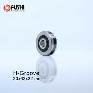 H Groove Bearing ( 1PC ) 20*62*22 mm Steel Bearing Rollers H18/5 H10/6 Slide Guide Bearings U Wheel Pulley