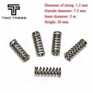 10pcs/lot 3 D printer accessory feeder spring for Ultimaker for Makerbot Wade extruder nickel plating 1.2mm 20 mm top quality