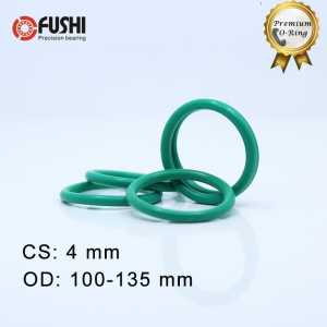 CS4mm FKM Rubber O RING OD 100/105/108/110/115/120/125/130/135*4 mm 20PCS O-Ring Fluorine Gasket Oil seal Green ORing