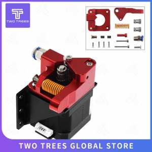 Aluminum Upgrade Dual Gear Mk8 Extruder for Extruder Ender 3 CR10 CR-10S PRO RepRap 1.75mm 3D Parts Drive Feed double pulley
