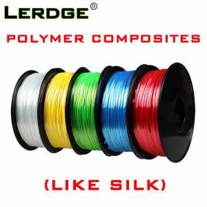 LERDGE PLA Silk Texture Filament 1.75mm Polymer Composites Rich Luster Silky Material Spool DIY 3D Printer Parts 1KG