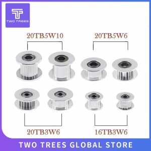 GT2 Idler Timing Pulley 16/20 Tooth Wheel Bore 3/5mm Aluminium Gear Teeth Width 6/10mm For I3 Ender 3 CR10 Bluer Printer Reprap