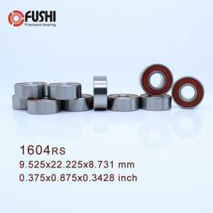 1604 2RS ABEC-1  (10PCS) inch Miniature Ball Bearings 9.525mm x 22.225mm x 8.731mm 1604RS