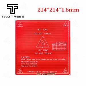Hot bed 214*214*1.6mm Red Color RepRap 3D printer heated bed pad red hot Bed (214*214mm) Hot Plate For & Mendel use for 3d print