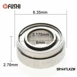 Dental Bearing SR144TLKZW ( 4 Pcs ) ABEC-7 P4 Handpiece Turbine Steel Ball High Speed SR144 TL K Z W Dental Drill Bearings