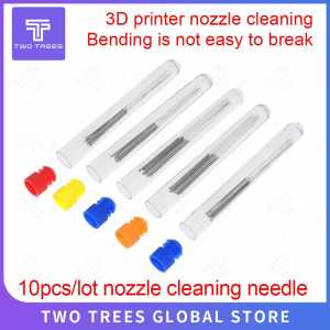 10Pcs a lot Stainless Steel Nozzle Cleaning Needle 0.2/0.25/0.3/ 0.35/0.4mm 3D Printer Special Drill Cleaner stainless needle