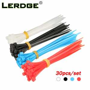 LERDGE 3d Printer accessories tools Self locking Nylon Cable Ties Plastic Colored Black White Blue Red Bundle zip Wraps 30pcs