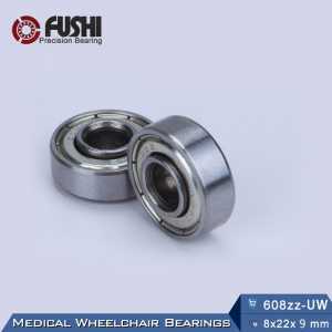 Wheelchair Front Wheel Small Bearing Anti-Friction (3 Pcs) 8 x 22 x 9 mm Wheelchair Accessories 608 ZZ Universal Wheel Bearings