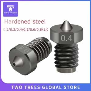 Top quality Hardened steel V6 Nozzle for 3D Printers Parts hotend 3D Printer Nozzle for E3D hotend titan extruder prusa i3 Extru