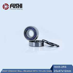 6005RZ Bearing 25*47*12 mm ABEC-3 ( 4 PCS ) Mute High Speed For Pumps 6005 RS 2RZ Ball Bearings 6005RS 2RS With Nylon Cage