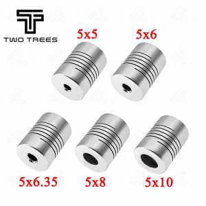 2 Pcs a lot Coupling Flexible OD 19x25mm 5x/5/6/6.35/8/10mm 3d part CNC Motor Jaw Shaft Coupler 5mm To 8mm wholesale