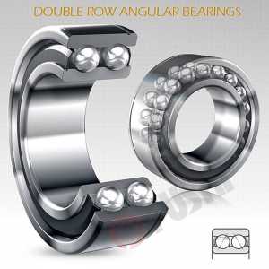 3011-2RS Bearing 55*90*26 mm 2PC Axial Double Row Angular Contact  3011 RS Ball Bearings