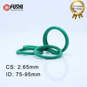 CS2.65mm FKM Rubber O RING ID 75/77.5/80/82.5/85/90/92.5/95*2.65 mm 20PCS O-Ring Fluorine Gasket Oil seal Green ORing