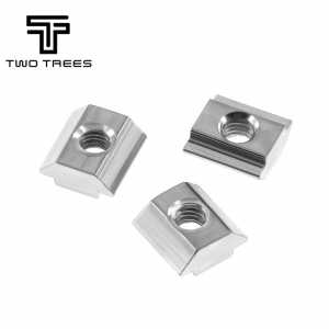 Twotrees 20pcs/lot 2020 M3 M4 M5 M6 T Block Square nuts T-Track Sliding Hammer Nut for Fastener Aluminum Profile