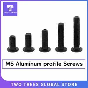10pcs/lot 3D Printer Parts M5 Low Profile Screws M5*8/10/12/15/20/25mm black color M5 Low Profile Screws for Engraving Machine