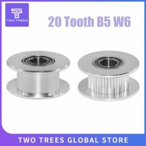 2GT 20 Teeth Idler Bore 5mm & Width 6mm with teeth or without teeth for GT2 Timing Belt Black Color synchronous Pulley Wheel