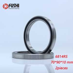 6814 2RS ABEC-1 (2PCS)  70x90x10 mm   Metric Thin Section Bearings 61814 RS 6814RS