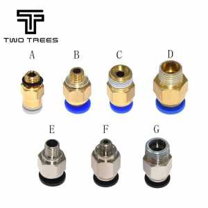 Pneumatic Fittings Connector Straight Air 3D Printers Parts Copper For V6 Bowden Extruder 4*2mm Filament PTFE tube Part M6
