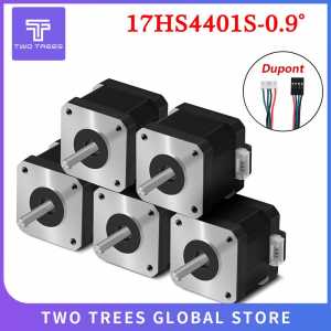 5Pcs 17HS4401S 0.9 Degree V5 V6 4-lead Nema17 Stepper Motor 42 motor Nema 17 motor 42BYGH 1.3A motor+Dupont line for CNC XYZ