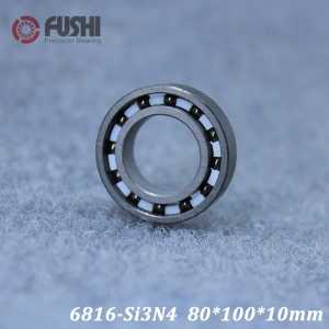 6816 Si3N4 Ceramic Ball Bearing 80*100*10 mm ( 1 PC ) 61816  80mm/100mm/10mm Si3N4 Ceramic Ball Bearing