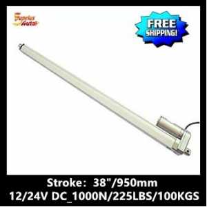 With mounting bracket : 38inch/950mm stroke 12v/24v DC ,1000N/225LBS/100KGS load electric linear actuators free shipping!