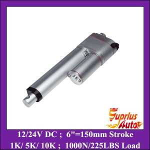 12v 6inch/ 150mm stroke linear actuator with potentiometer, 1000N/ 225LBS load linear motor from Firgelliauto supplier