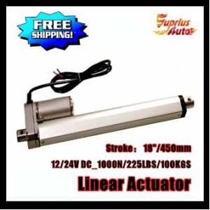 18inch/450mm 12v/24v DC  linear actuatorr, 1000N/100kgs/225lbs load electric linear actuators with mounting brackets