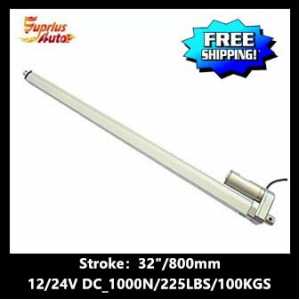 2018 hot Sale : 32inch/800mm stroke 12v/24v linear actuator - 1000N/ 225lbs/100kgs load tubular linear actuator by Express!