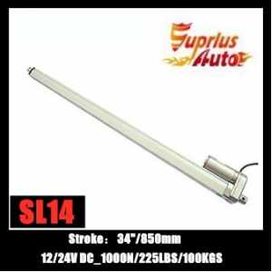 34inch/850mm stroke electric linear actuator with 1000N/ 225LBS force 12v/24v linear actuator motor with mounting bracket