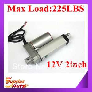 Hot sale 50mm/ 2inch stroke, 100kgs/ 1000N/ 225lbs, 12VDC/24VDC linear actuator