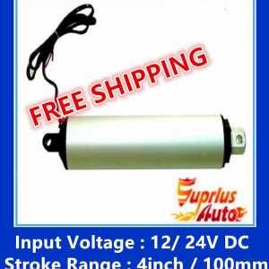 FREE SHIPPING Travel with 100mm / 4in,Tubular Design 200 N,High Speed Online 230mm / sec,12v Linear Actuator