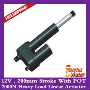 Free Shipping 12volt 200mm Stroke Heavy Load Linear Actuator With POT, 7000N Load Strong Linear Actuator to Spain