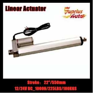 Low Price with mounting brackets, 12v/24v DC  22inch/ 550mm stroke linear actuator load 1000N/225LBS  electric linear actuator