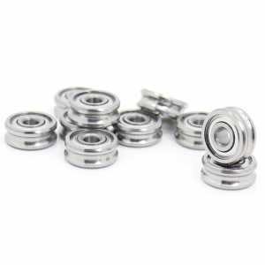 Outer Ring With U-groove Bearing 3*10*4 mm 10PCS Wire Cable Pulley Bearing Walking Heavy Pulley Crane U Groove Wheel Bearings
