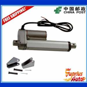 Free Shipping DC 12V/24V 8inch/200mm electric linear actuator, 1000N/100kgs load linear actuators with mounting brackets