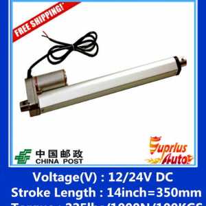 China Post  high quality ,225lbs/ 100kgs/ 1000N load linear actuator with 12volt 14inch/ 350mm stroke,  from the Fir