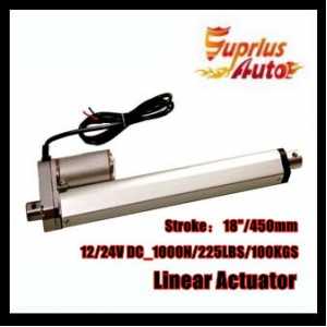 18inch/450mm 12v/24v DC , 1000N/100kgs/225lbs load electric linear actuators with mounting brackets with low price By express