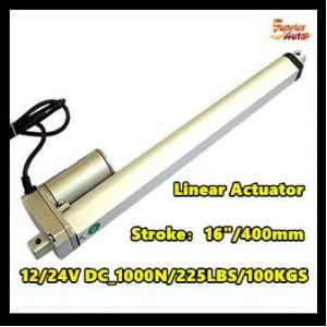 Low price 16inch/400mm ,12v/24v DC  linear actuatorr, 1000N/100kgs/225lbs load linear actuators with mounting brackets for car..