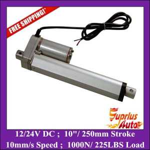 Free Shipping 10inch/ 250mm stroke electric linear actuator 12v 225LBS/ 100KGS Force mini linear actuator