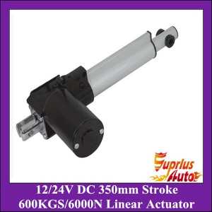 12/24Volt DC 14inch/350mm stroke 5mm/s linear actuator , 6000N/600kgs load heavy duty linear actuator