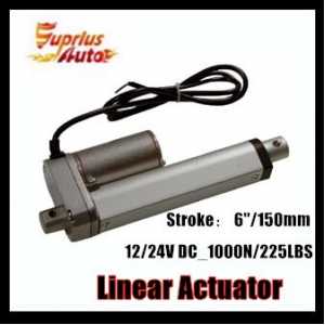 Low Price : Hot Sale 12/24V DC , 6inch/150mm , 225LBS/1000N/100KGS , Mini electric linear actuator With mounting bracket
