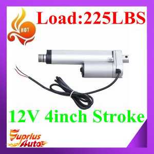 Hot Sale 12/24V DC Linear Actuator 4inch/100mm Stroke 100KGS/ 225lbs Force electric linear actuator