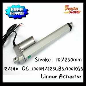 Free Shipping :12V/24V  DC  linear actuator with 10inch/250mm stroke 225lbs/1000N load linear actuator By express with hot Sale