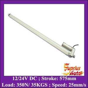 12V Electric linear actuator 23inch/ 575mm stroke 24v linear actuator with max load 300N/ 30KGS
