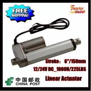 2018 Hot Sale electric linear actuator , 10mm/s , 6inch/150mm stroke 1000N/225LBS 12/24V DC Mini linear actuator  By China post