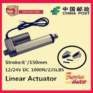 Free Shipping electric linear actuator with mounting bracket, 10mm/s 6inch/150mm stroke 1000N/225LBS 12V DC mini linear actuator