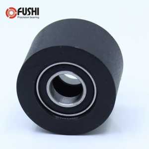 PU 698 bearing 8*30*20 mm Shaft 8mm PU Pulley Roller With Two Bearings Polyurethane Guiding Wheel Pinch Roller for Conveyor belt