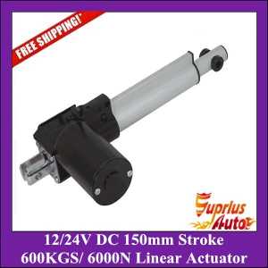 Free Shipping 12/24V DC linear actuator stroke 6