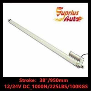 Low Price  with mounting bracket : 38inch/950mm stroke 12v/24v DC ,1000N/225LBS/100KGS load electric linear actuators by express